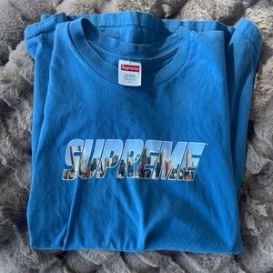 Supreme Vibrant Blue Logo Tee